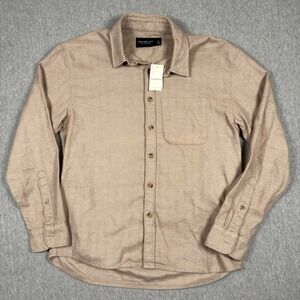 Abercrombie & Fitch Mens Flannel Shirt Soft A&F Size XS Button Up Brown NEW